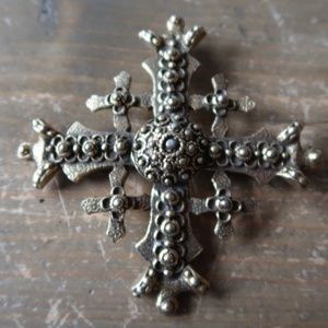 Vintage Accessocraft Jerusalem Cross Brooch